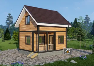 Каркасный дом проект  Белослав 5x5.5 м.