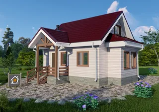 Каркасный дачный дом проект  Видогост