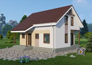 Каркасный дом проект  Иржи 7x9 м.